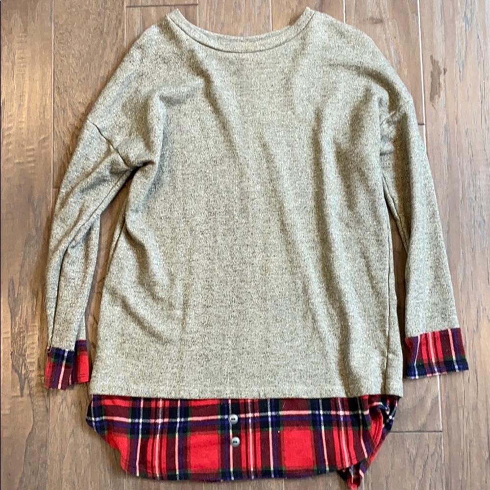 Plaid hem tunic